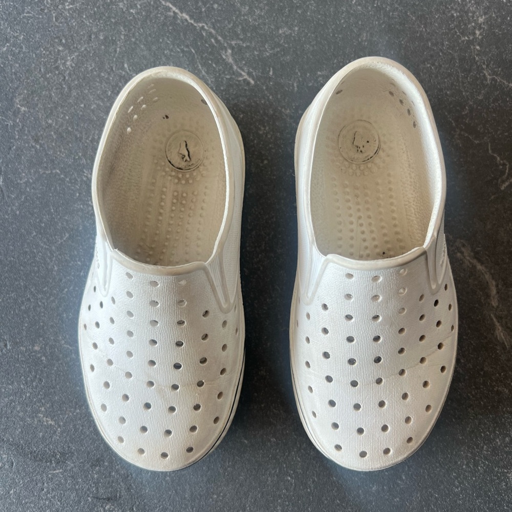 White Native Jefferson slip on shoes